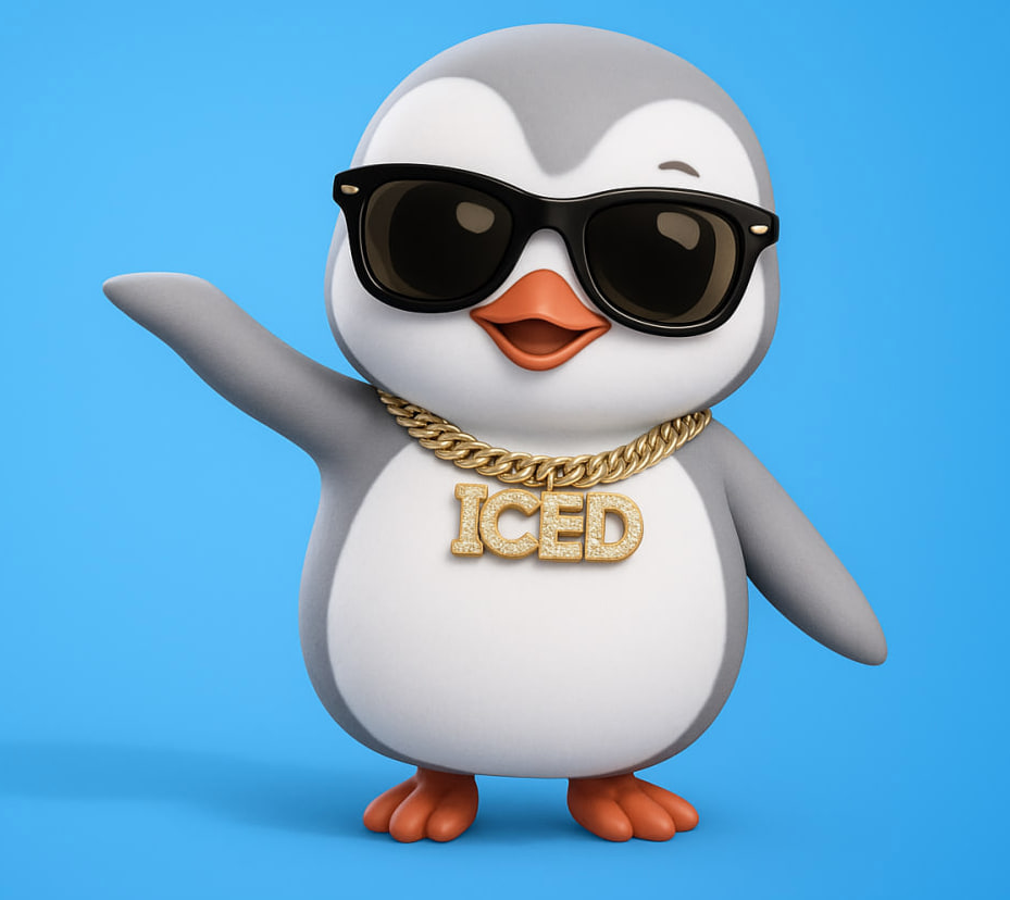 Cool Penguin with ICED chain - Click to change theme!